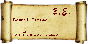 Brandl Eszter névjegykártya